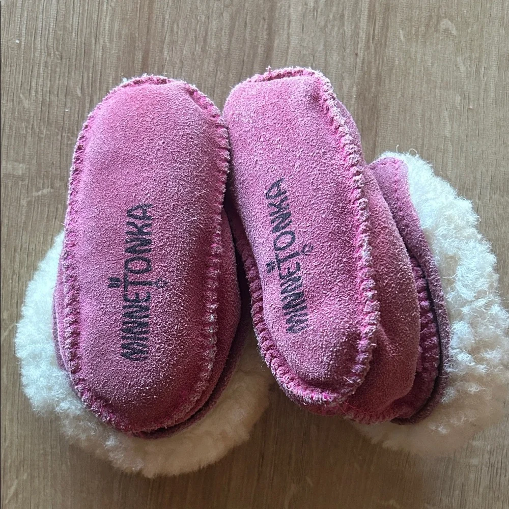Cozy Pink Suede Shearling Slippers